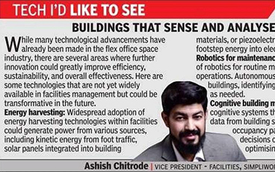 OutsourcedOffices have seen several technological innovations in recent years. But, there’s a lot more potential to improve efficiency, says @AshishC., Vice President – Facilities.